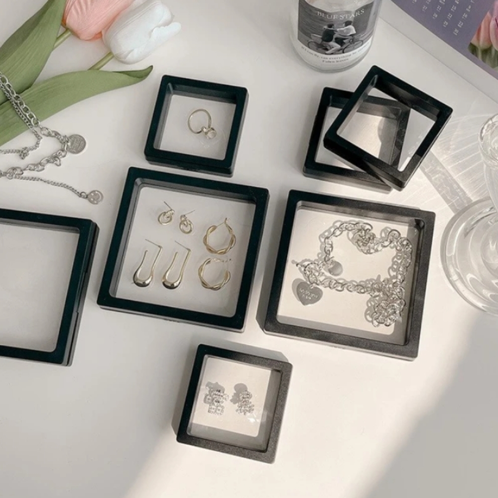 New 4 black travel jewllery box
